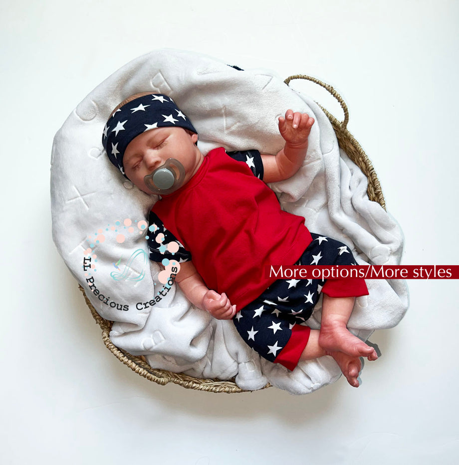 Baby Boy Red Navy Independence Day Outfit – LL Precious Creations