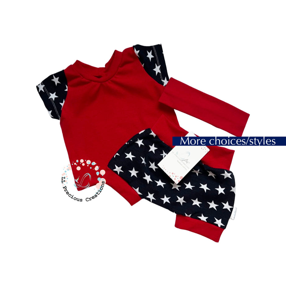 Baby Boy Red Navy Independence Day Outfit – LL Precious Creations