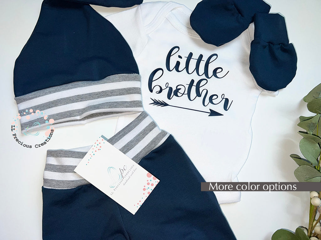 Little Brother Baby Boy Navy Outfit Set by LL Precious Creations
#llpreciouscreations #littlebrother #babybrother #newbornbabyboy #newbornboyoutfit #navyboyoutfit 
#cominghomeoutfit #babyhandmadeoutfit #navyoutf #babyboygift #momtobegift #babyshowergift #newbaby #newborngift #giftfornewbornbaby #handnmade 