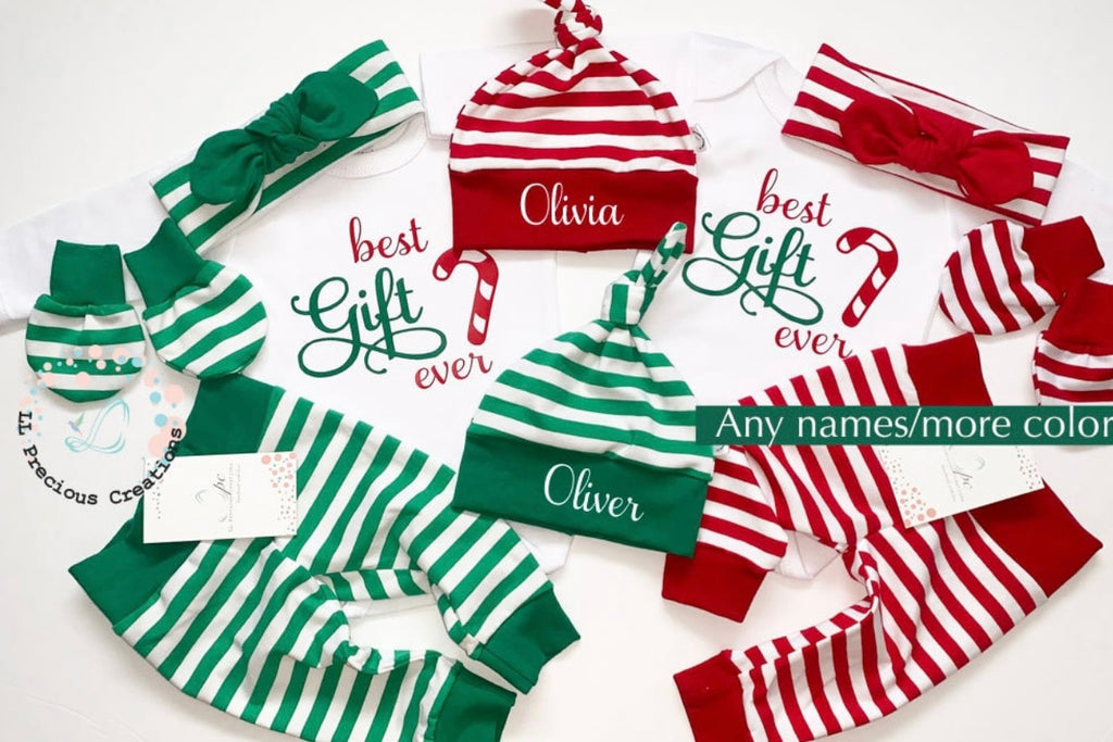 Best GIFT Ever Gender Neutral Christmas Baby Outfit Candy Cane Outfit Twin Christmas Baby outfits #christmastwinoutfits #llpreciouscreations #bestgiftever #newbornbaby #christmasbabyoutfit #handmade #Christmastwins #bestgifteveroutfit #redstripesoutfit #candycaneoutfit #greenstripesoutfit #personalizedbabyclothes 