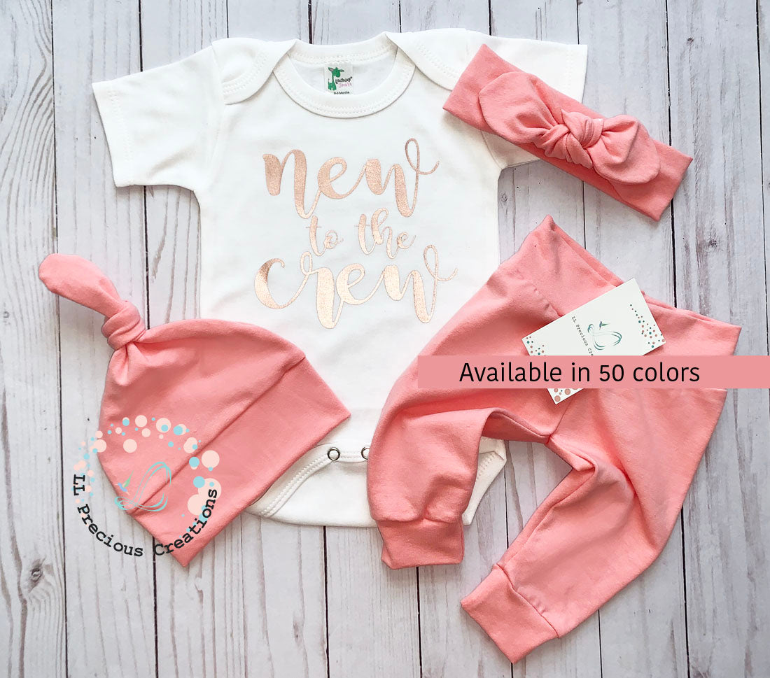 New to the Crew Gender Neutral Baby Coming Home Outfit – LL