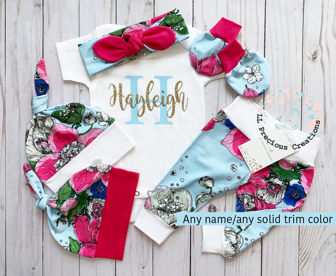 Baby Girl Clothes Baby Girl Coming Home Outfit Baby Girl Gift Personalized  Baby Girl Outfit Baby Girl Personalized Baby Girl Gift 